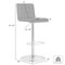 Armen Living Aubrey Adjustable Height Swivel Black Faux Leather and Chrome Bar Stool with Walnut Wood LCAUBAWABL - alternate 8